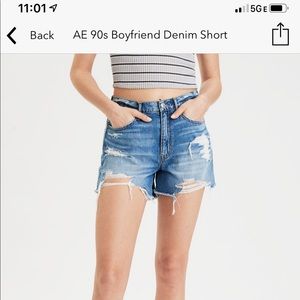 American Eagle 90’s denim boyfriend shorts